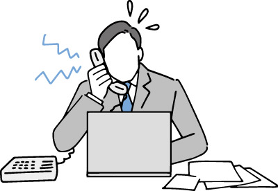 困っている男性